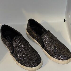 Skechers Sparkling Gunmetal gray/Black Slip-On Shoes